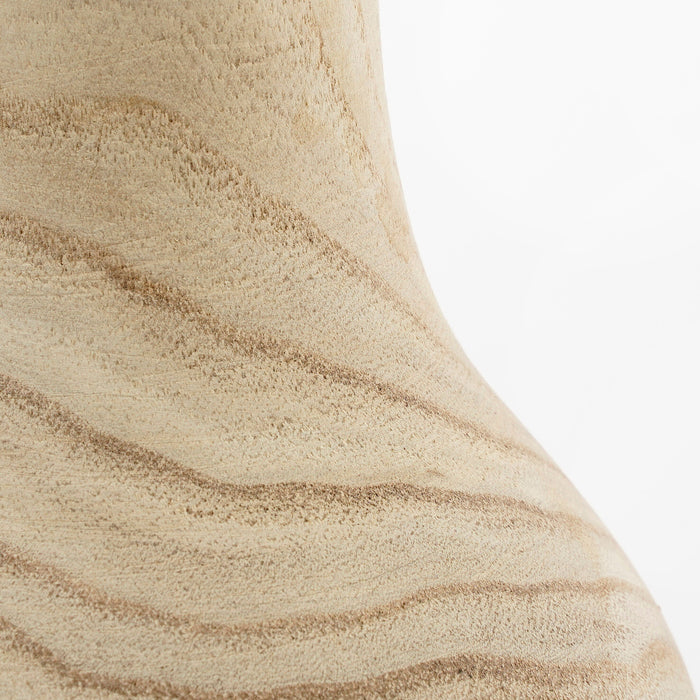 Mica Decorations Pia Vaas - H28 x Ø16 cm - Paulownia Hout - Lichtbruin