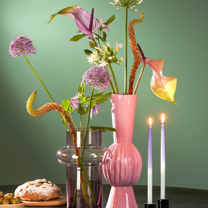 Mica Decorations Dip-dye Dinerkaars - Set van 4 - H28 cm - Lichtblauw