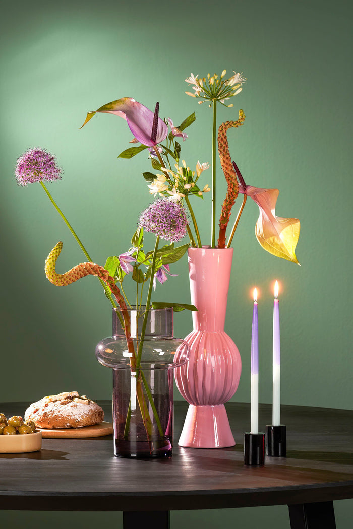 Mica Decorations Dip-dye Dinerkaars - Set van 4 - H28 cm - Lichtblauw