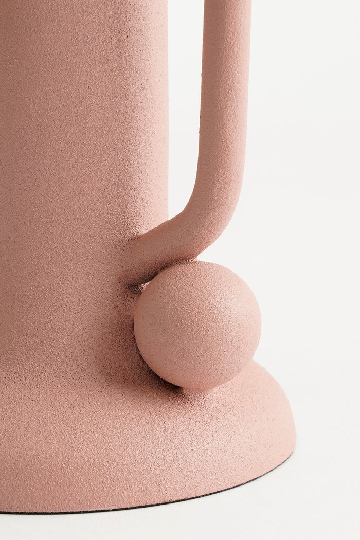 Mica Decorations Ula Kandelaar - H12 x Ø8 cm - Metaal - Roze