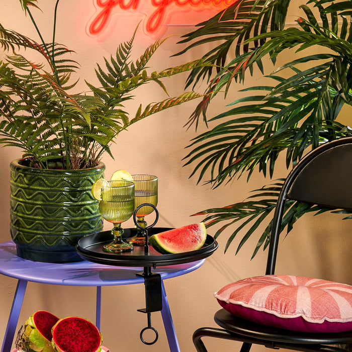 Mica Decorations Aston Dienblad met Klem - Ø30,5 cm - Zwart