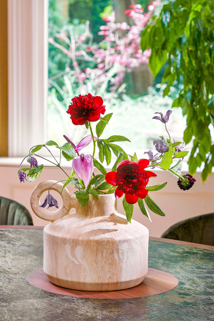 Mica Decorations Trentino Vaas - L32 x B28 x H27 cm - Beige