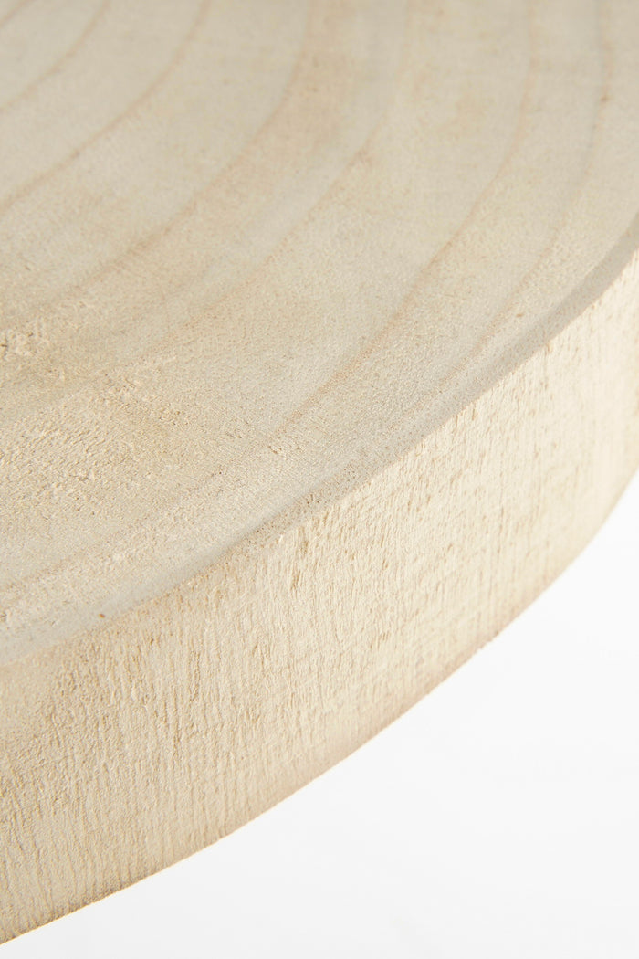 Mica Decorations Pia Decoratie Tafeltje - H10,5 x Ø30 cm - Lichtbruin