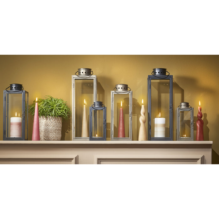 Mica Decorations Arzilla Lantaarn - L13,5 x B13 x H34,5 cm - Zwart