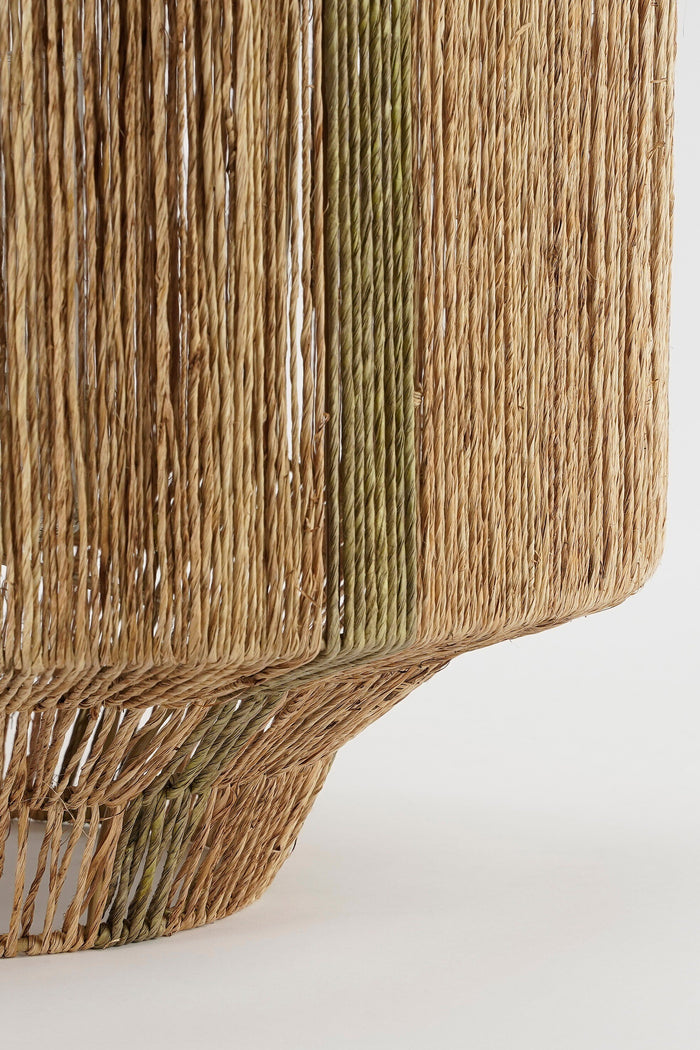 Mica Decorations Liliano Lantaarn - H36 x Ø30 cm - Jute - Donkergroen