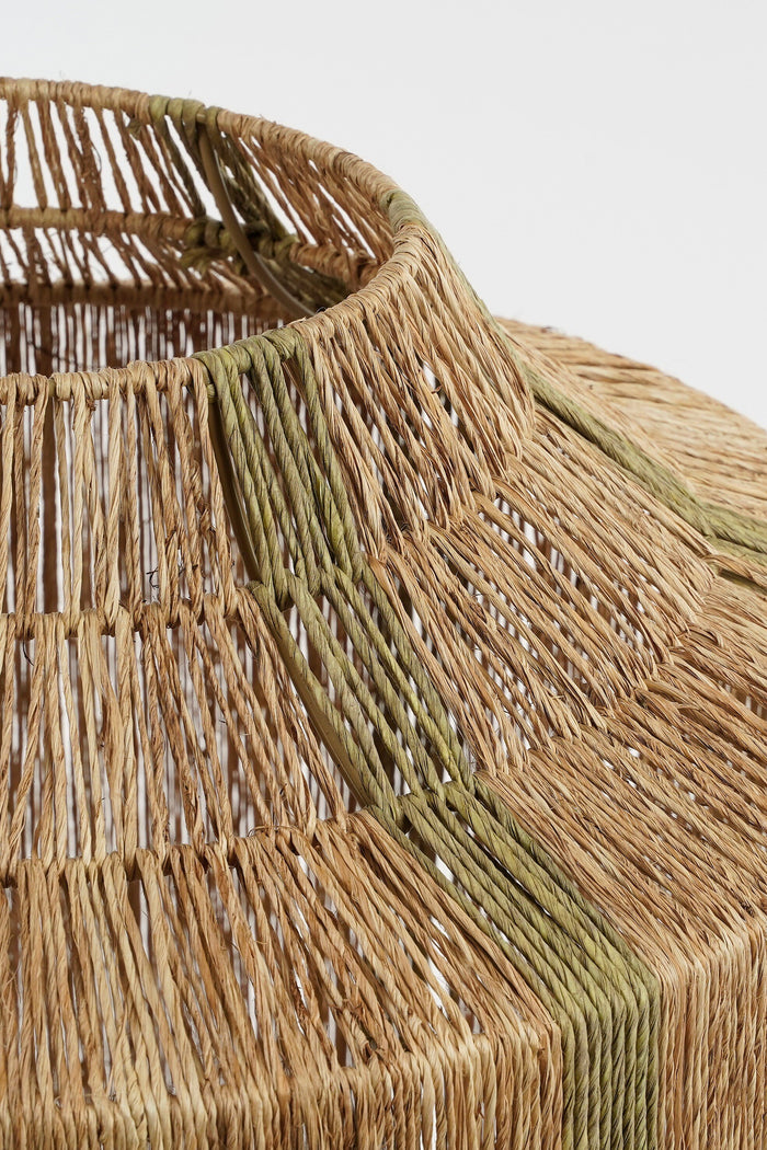 Mica Decorations Liliano Lantaarn - H51 x Ø40 cm - Jute - Donkergroen