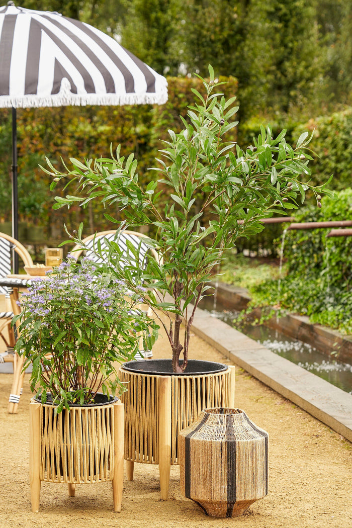 Mica Decorations Liliano Lantaarn - H36 x Ø30 cm - Jute - Zwart