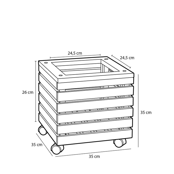 Mica Decorations Glenwood Plantenbak voor Buiten - Acaciahout - Bruin