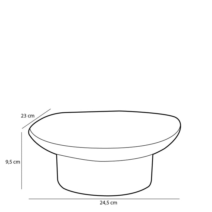 Mica Decorations Wolga Schaal op Voet - Keramiek - Beige