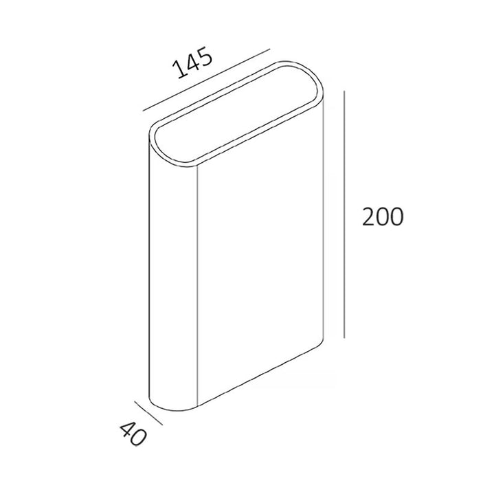 Artdelight Wandlamp Diaz-L Zwart Led 2 x 6Watt IP65
