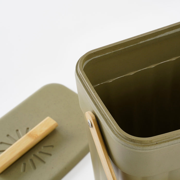 Mica Decorations Manja Afvalemmer - Bamboe - Groen