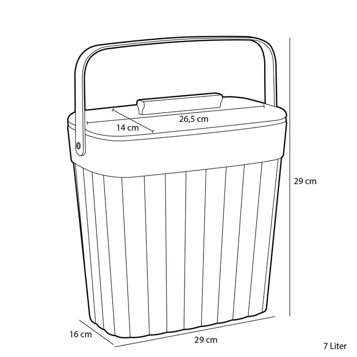 Mica Decorations Manja Afvalemmer - Bamboe - Groen