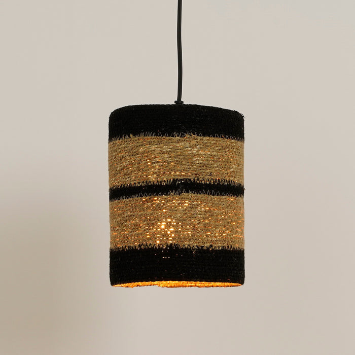 Mica Decorations Jinx Hanglamp - H20 x Ø15 cm - Jute - Zwart