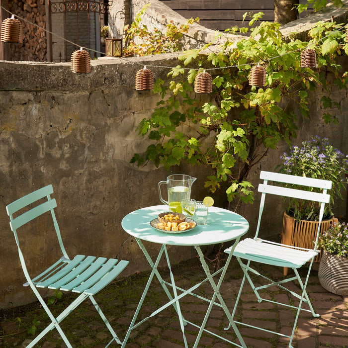 Mica Decorations Laurence Bistro Set - Set of 3 - Metaal - Lichtgroen