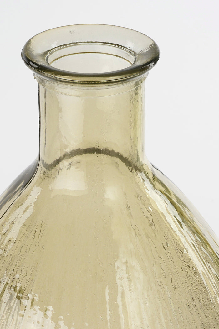 Mica Decorations Firenza Fles Vaas - H59 x Ø29 cm - Lichtbruin