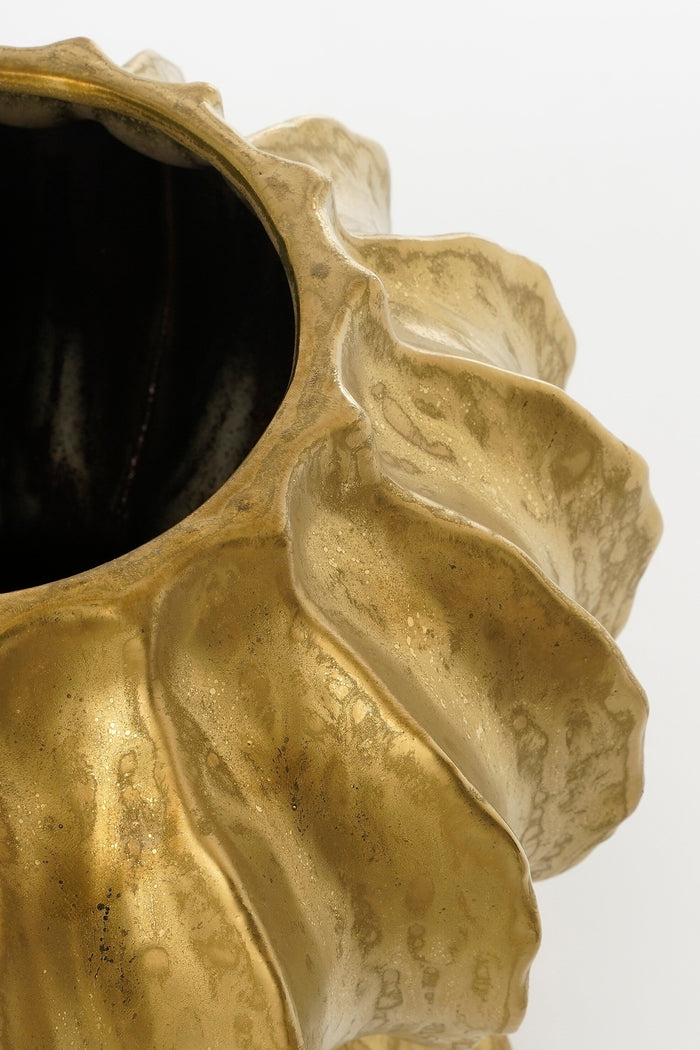 Mica Decorations Altea Vaas - H35 x Ø33 cm - Keramiek - Goud