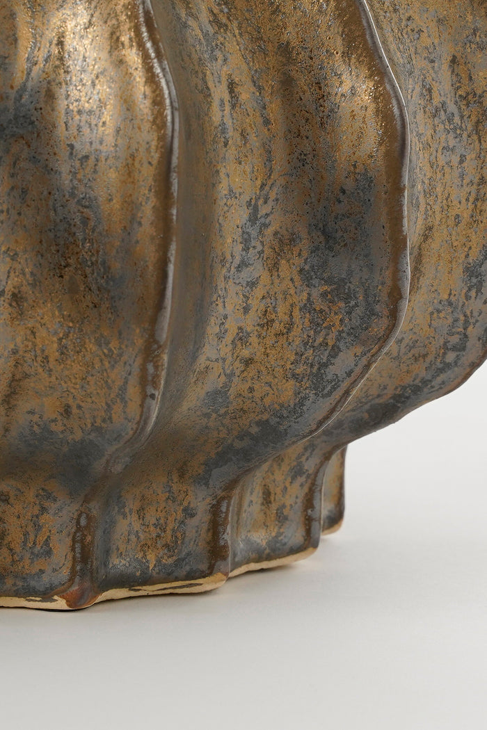 Mica Decorations Altea Vaas - H35 x Ø33 cm - Keramiek - Brons