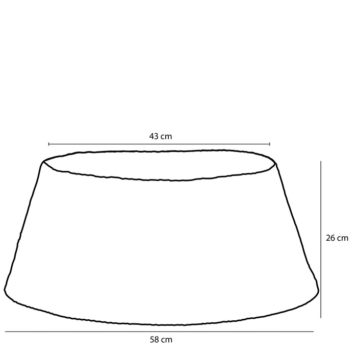 House of Seasons Kerstboomrok - H26 x Ø58 cm - Zeegras - Rood