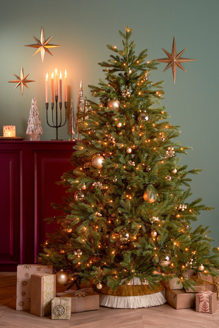 House of Seasons Kerstboomrok - H26 x Ø58 cm - Jute - Geel