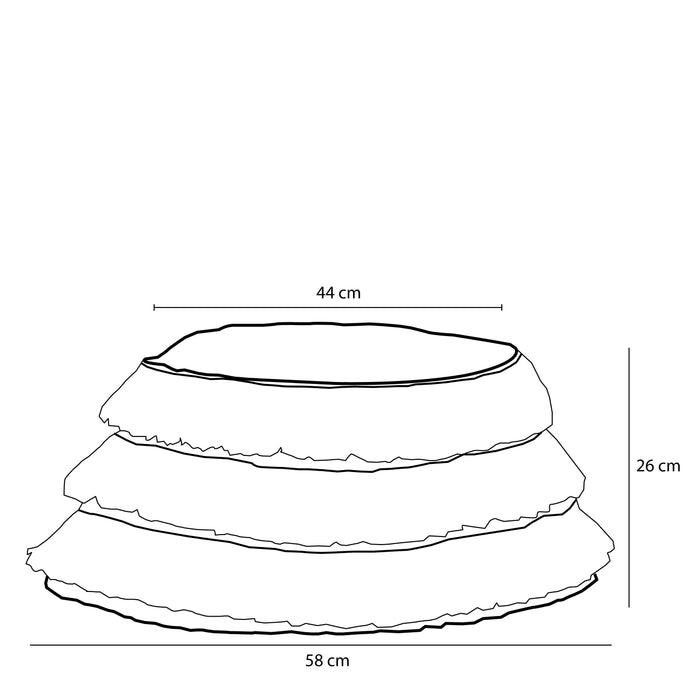 House of Seasons Kerstboomrok - H26 x Ø58 cm - Jute - Geel