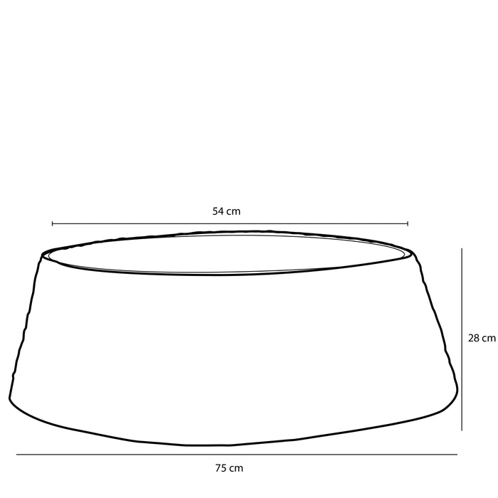 House of Seasons Kerstboomrok - H28 x Ø75 cm - Zeegras - Naturel Bruin