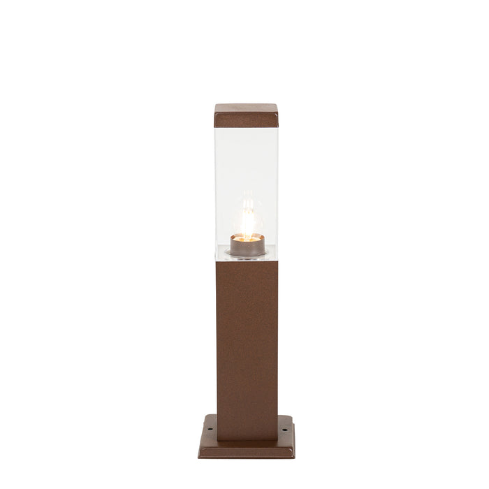 QAZQA Moderne buitenlamp paal roestbruin 45 cm - Malios