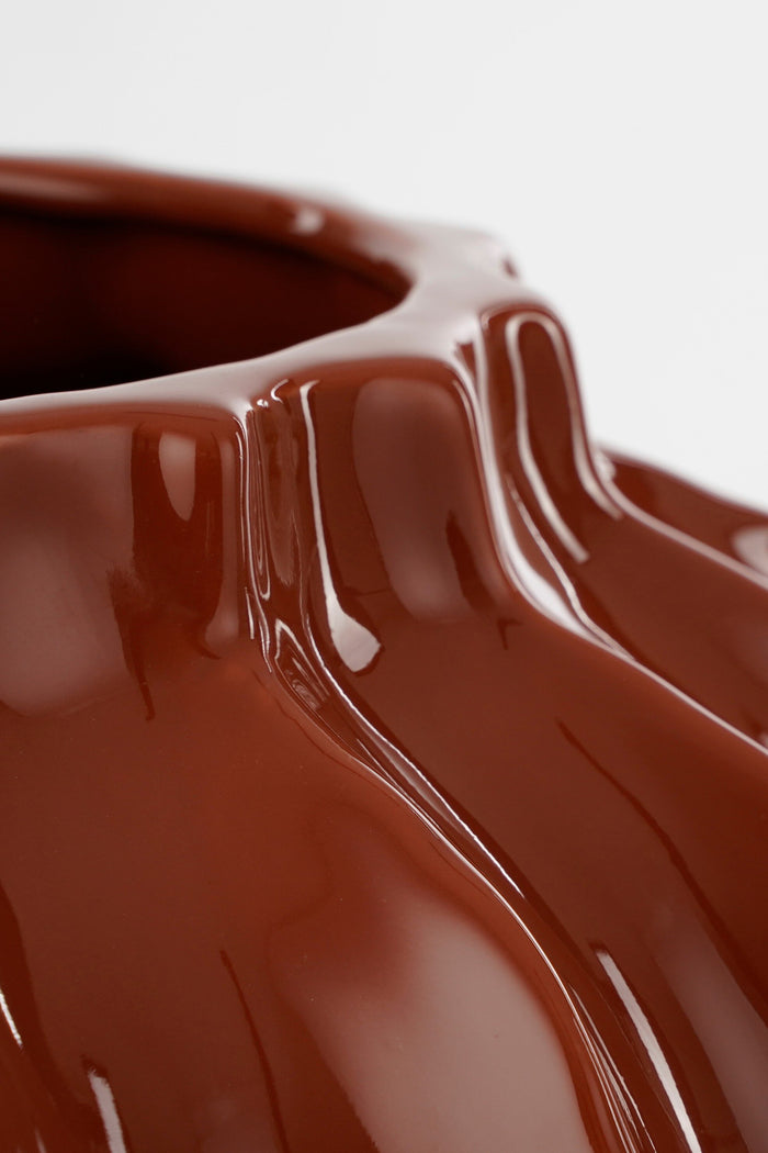 Mica Decorations Altea Vaas - H35 x Ø24,5 cm - Keramiek - Rood