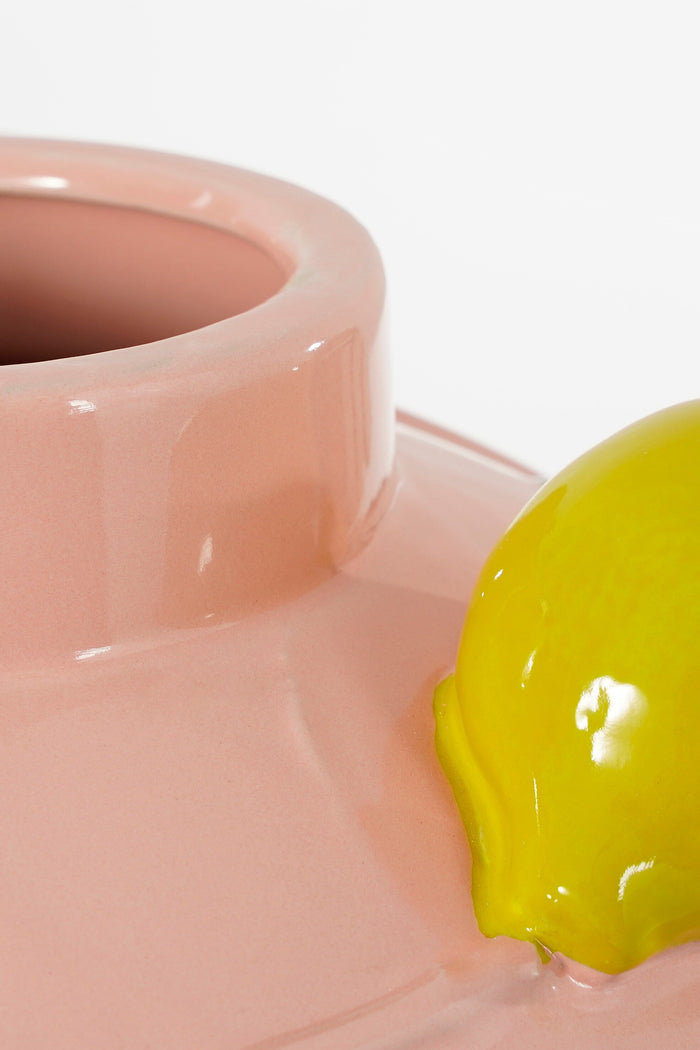 Mica Decorations Melika Vaas - H37,5 x Ø35 cm - Keramiek - Lichtroze