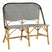 Mica Decorations Mandox Bank - L98 x B60 x H93 cm - Rotan - Zwart, Wit