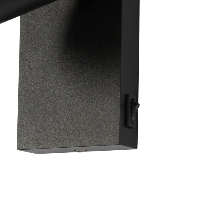 QAZQA Moderne wandlamp zwart verstelbaar met schakelaar - Jeana Luxe