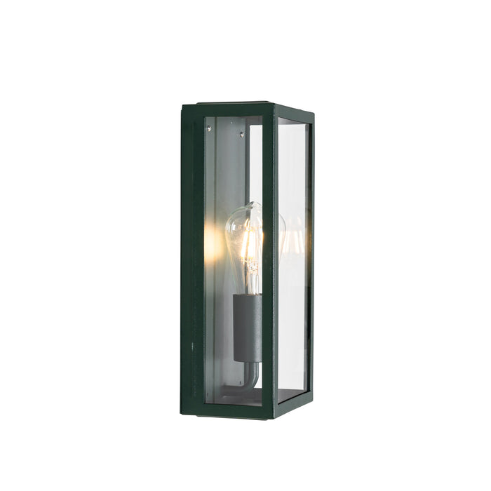 QAZQA Industriële buiten wandlamp donker groen met glas IP44 -