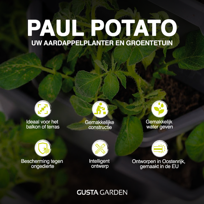 Gusta Garden - Paul Potato - Stapelbare Aardappeltoren - 4 Niveaus