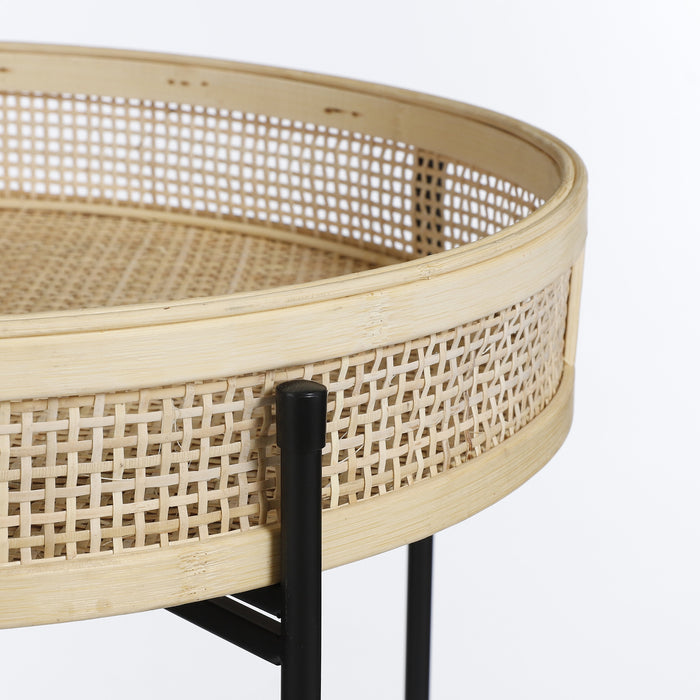 Mica Decorations Leandro Bijzettafel - Set van 2 - H53 cm - Zwart