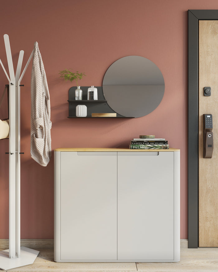 Gorillz Clever Wandspiegel met Plankje - Zwart