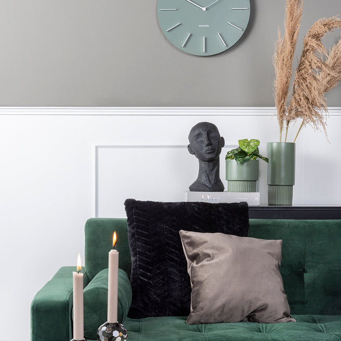 present time - Kandelaar Crystal Art - Rond Zwart - 7x7x14,3cm