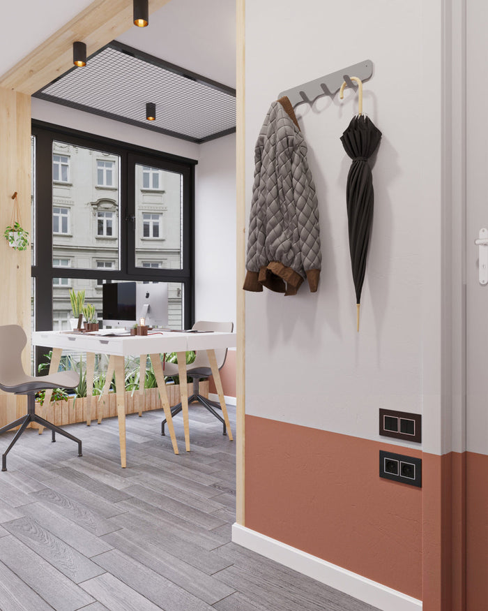 Gorillz Rounded Four - Wandkapstok - 40x6x7,8cm - Grijs