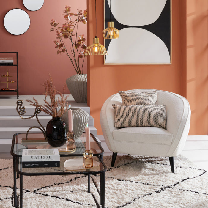 Leitmotiv - Pendant lamp Lignes Wide gold painted