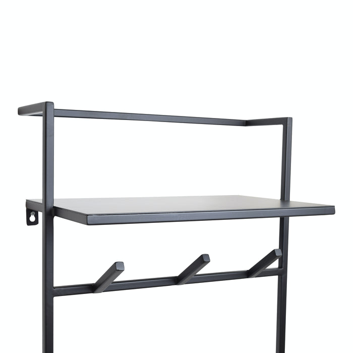 LOFT42 Fenn Wandkapstok - Metaal - Zwart - 80x51x30