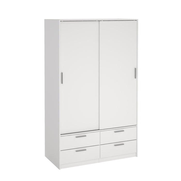 by fonQ basic Slim Kledingkast - B 121,2 cm - Wit