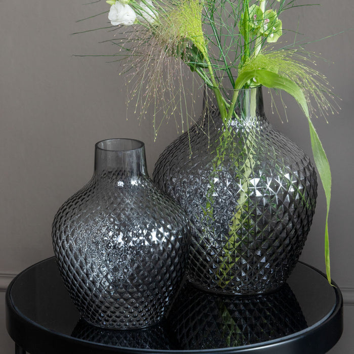 present time - Vase Delight glass dark grey