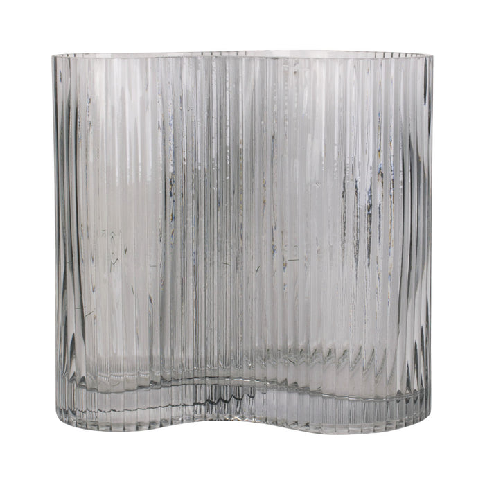 present time - Vase Allure Wave glass dark grey