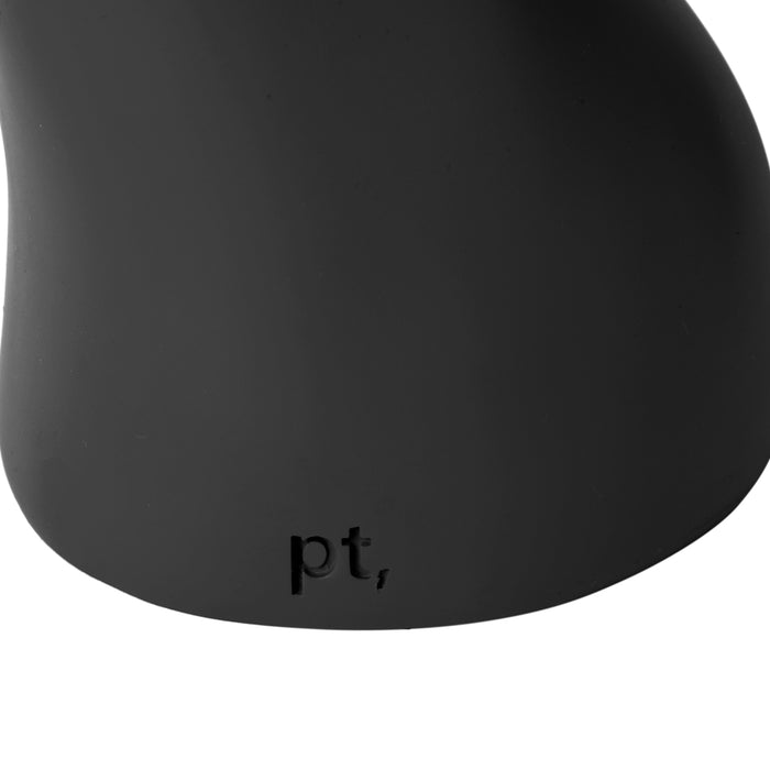 present time - Vase Organic Swirls polyresin black