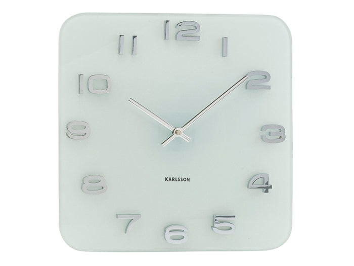 Karlsson - Wandklok Vintage - Wit glas - 35x35cm