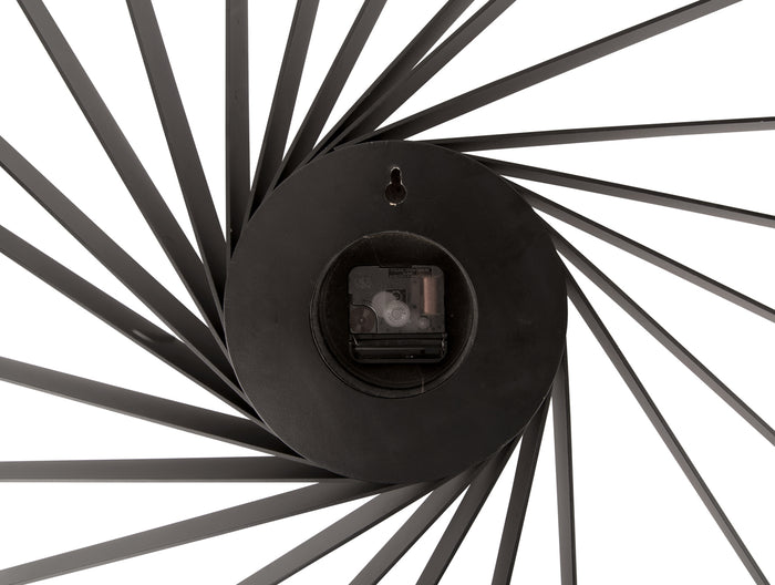 Karlsson - Wall clock Helix XL wood veneer black