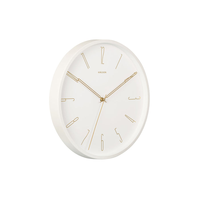 Karlsson - Wall clock Belle Numbers metal white