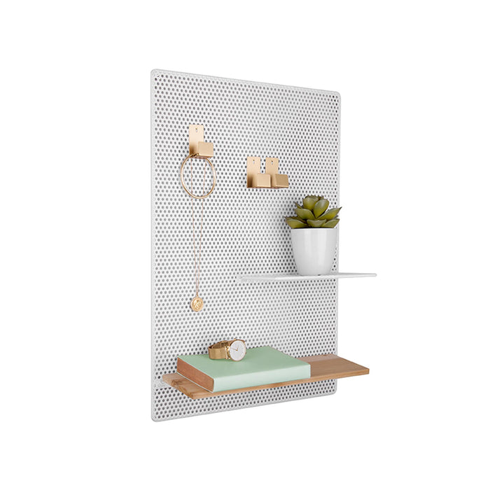 present time - Memo bord Perky Mesh - Wit - 52x34,5x10,5cm