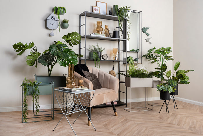 present time - Plant pot set Essence straight iron jungle green