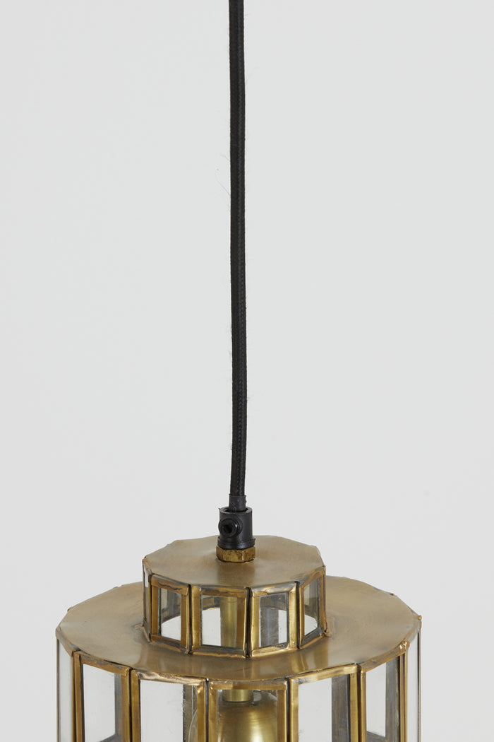 Light&living Hanglamp Ø15x31 cm SØSTRENE antiek brons+glas