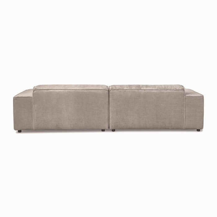 by fonQ Chunky Hoekbank met Chaise Longue Rechts - Beige - Rib