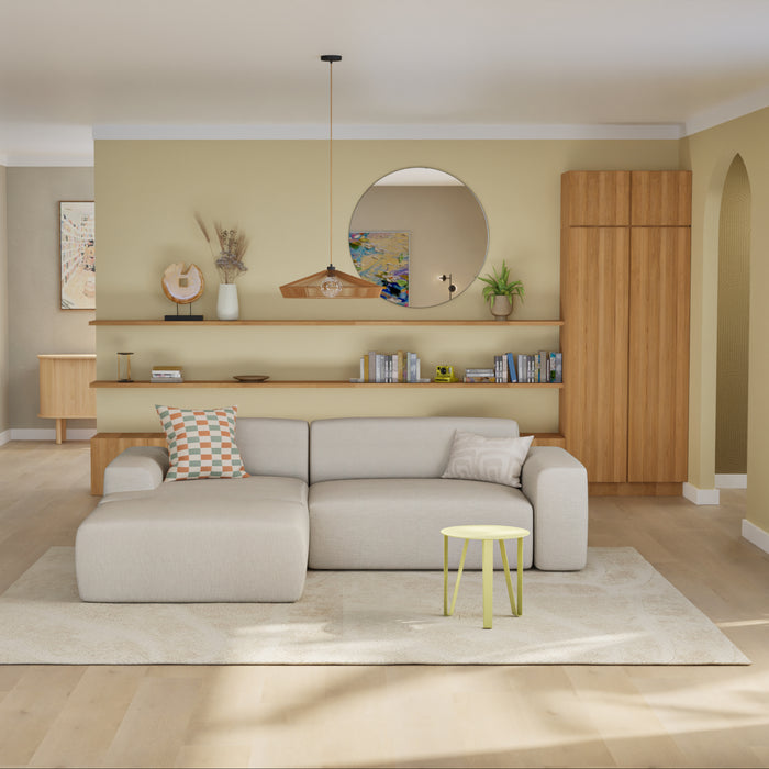 NADUVI Collection Nina Hoekbank Links - Linnen - Crème